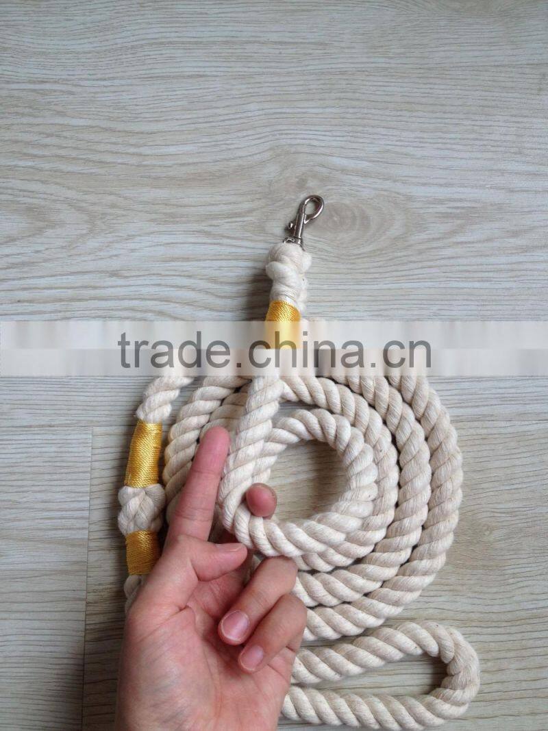 Dog lead rope pet supplies dog collar dog leash: cotton rope leash