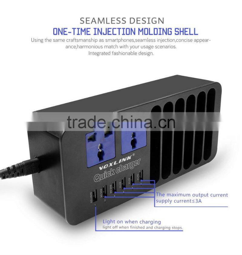 High Speed Best Selling Smart Digital Power Quick Charging Charger With 6 Ports Sundial