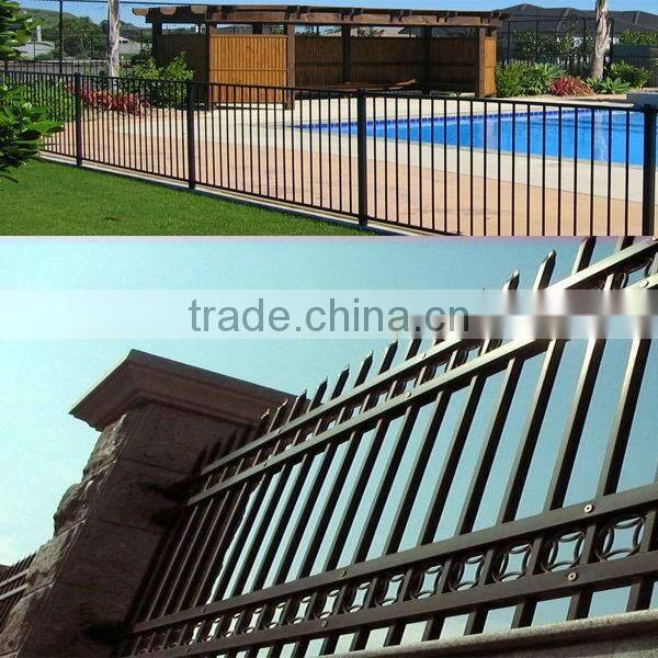 galvanized ornamental spear top security steel fence low price