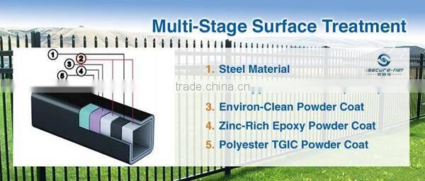 Cheap Wrought iron spear top Steel Security Fence