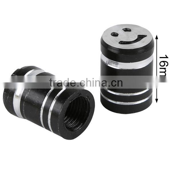Universal Aluminum smile 2X smile black Motorcycle Tyre Tire Valve Stem Caps NEW
