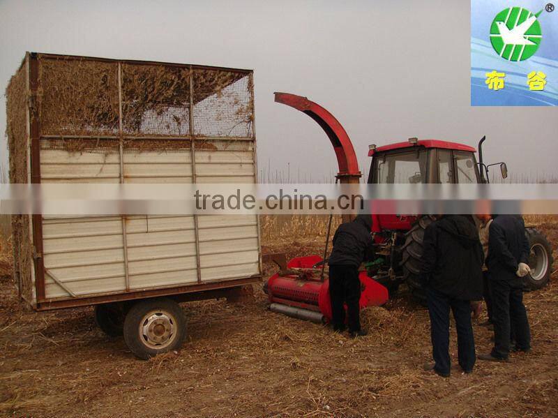 tractor mounted shredding and collecting machine