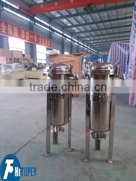 Single bag filter in waste water filter systems