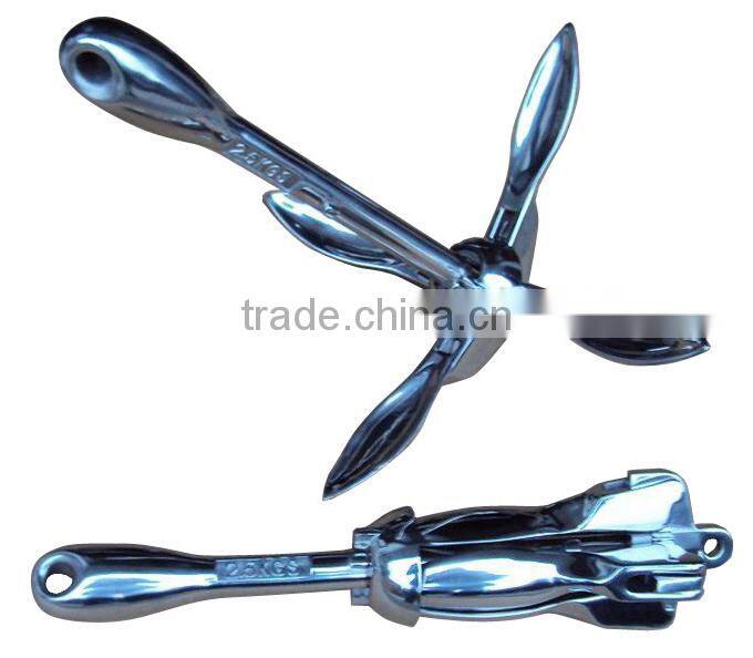 Stainless steel 316 folding marine anchor