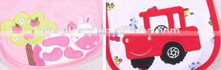 2014 latest and cute design styles embroidery baby bibs