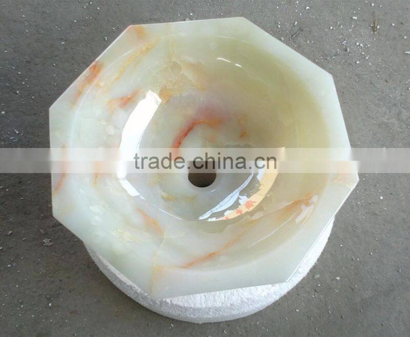 Polished onyx bathroom sink and basin on promotion