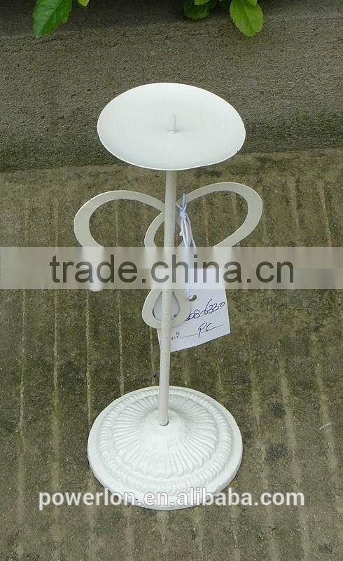 Shabby Chic Metal Sheet Love Heart Vintage Tealight Candle Holder White