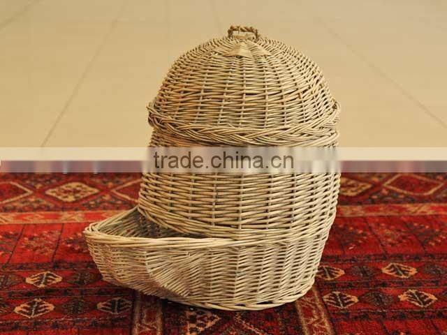 Potato Storage Basket Made From Woven Wicker Wicker Basket With Lid For potato storage