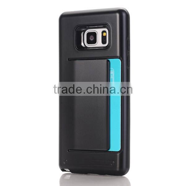 Card slot phone case TPU + PC phone shell protecive back cover for Samsung Note7