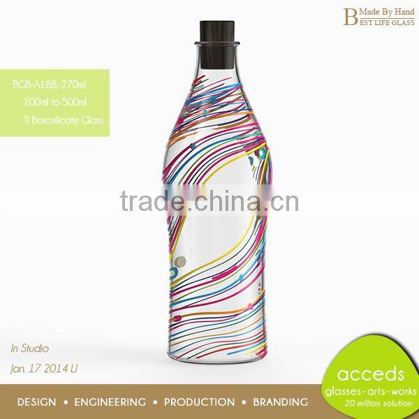 OEM/ODM Glass Milk Bottle With Color Printing