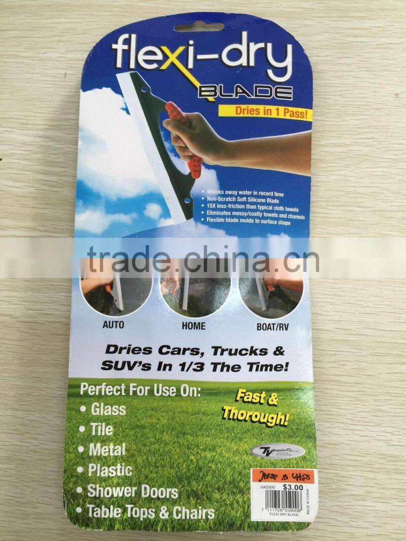 Silicone Water Wiper Scraper Blade Squeegee Car Vehicle Windshield Window Washing Cleaning