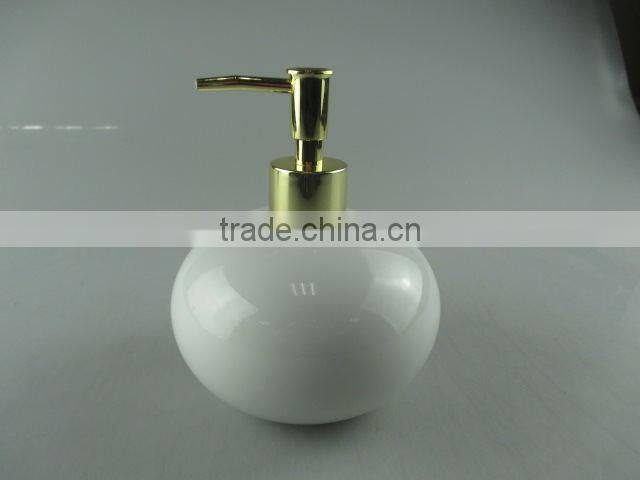 Round shape ceramic shower cream bottle, hand wsah bottle