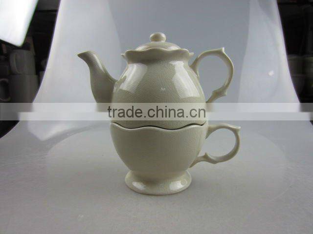 Stock set of coffee pot with cup