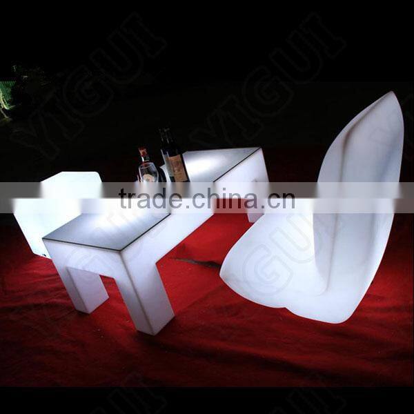 hot sale PE battery power night club lighting illuminated led table/led commercial hot pot table