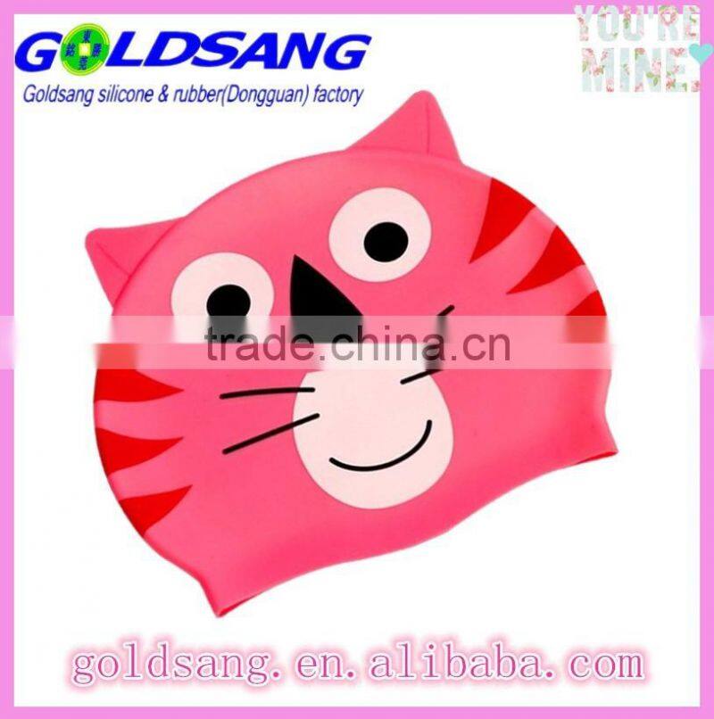 Soft Silicon Adult Swimming Cap Waterproof Diving Cover Flexible red