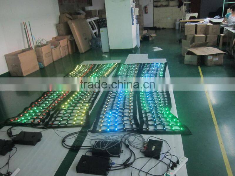 P100mm led mesh curtain see through led display flexible