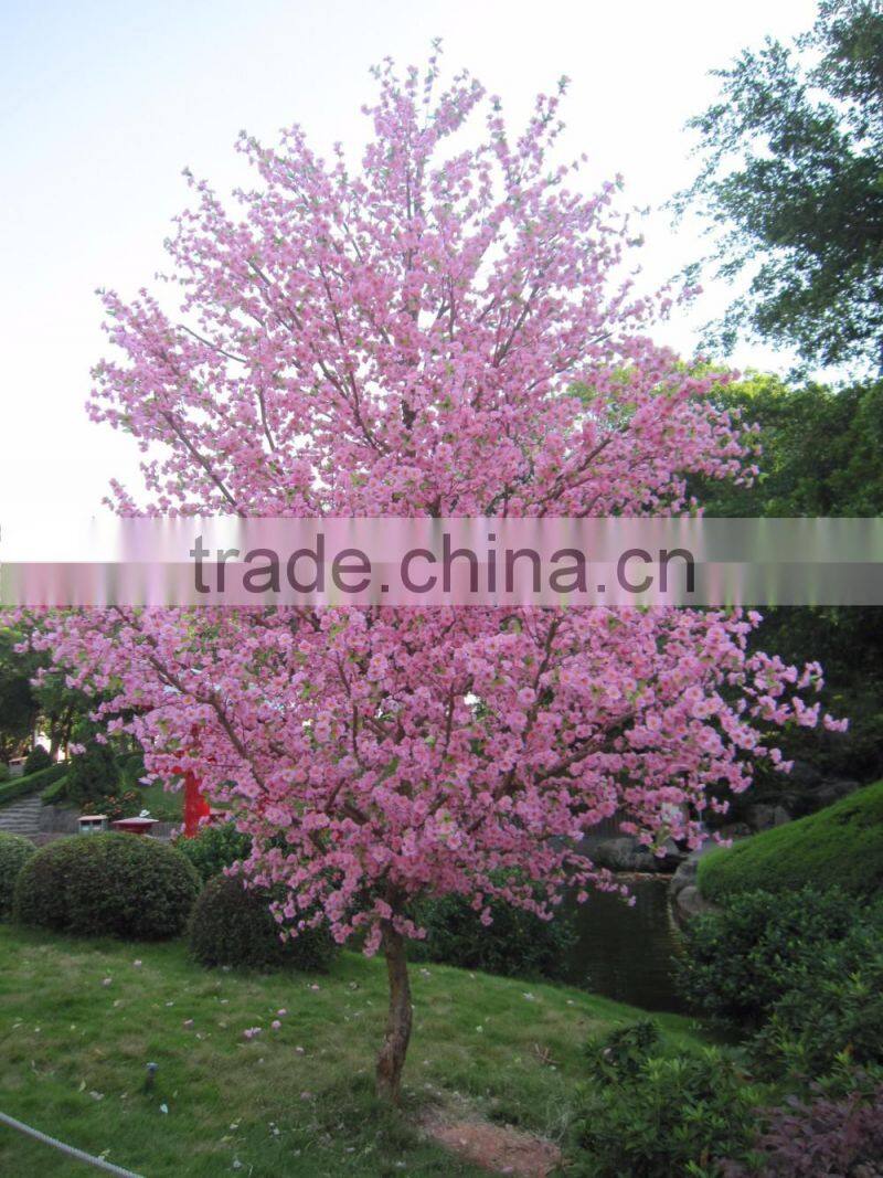 street landscaping festival decoration outdoor silk peach blossom tree