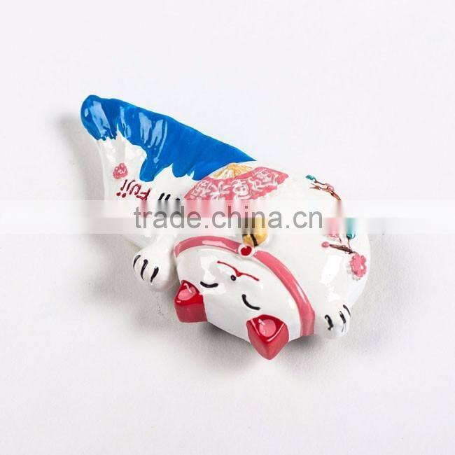 3D custom lovely Japanese cat resin souvenirs fridge magnets