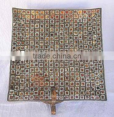 Amber Mosaic Decorative Handmade Glass Gourd Vase