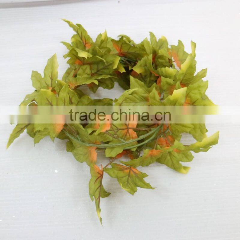 High quality artificial red maple leaf garland