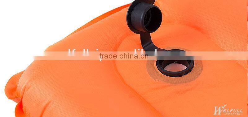 Outdoor interlocking air self inflatable camping mattress hiking ground mat