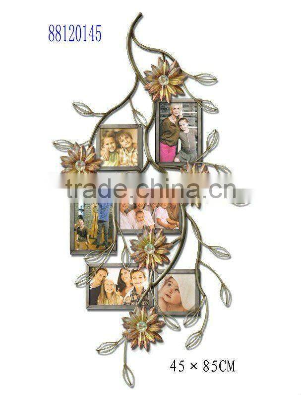 Metal family tree photo frame