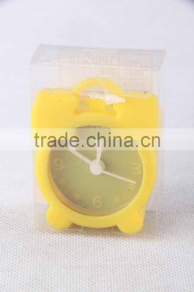 Small round silicone table clock fashionable alarm clock