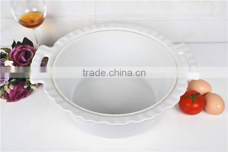 13" ceramic white comal