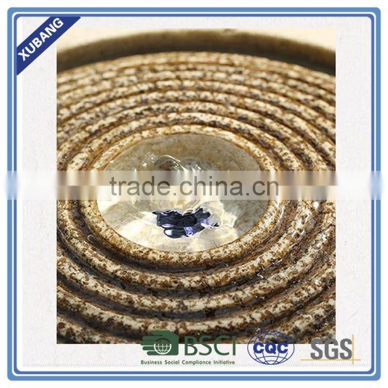 Garden outdoor water feature with LED light fiberglass fountain