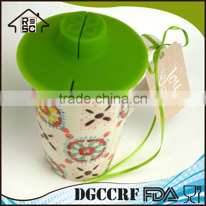 NBRSC Strict Quality Control Manufacturer Tea Bag Buddy Silicone Cup Cover with String Holder