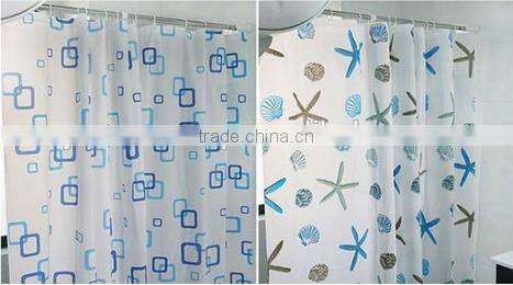Printed PVC curtain shower curtain