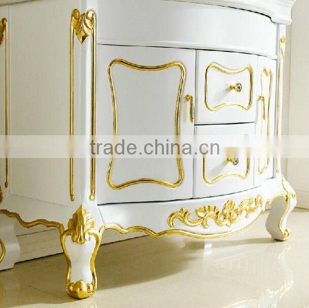 Bisini Bathroom Cabinet set,Bathroom Vanity Cabinet,Hand Carved Mirror Cabinet;Bathroom Furniture(BF08-4027)