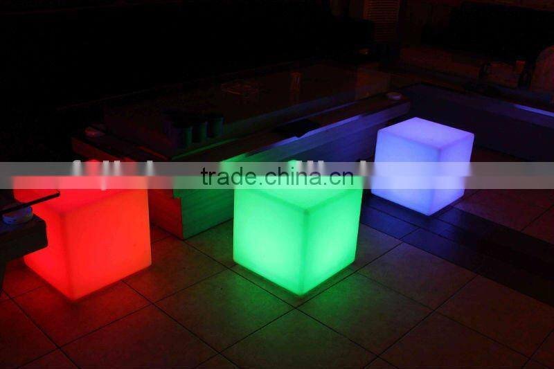 mood light plastic led cube furniture for garden