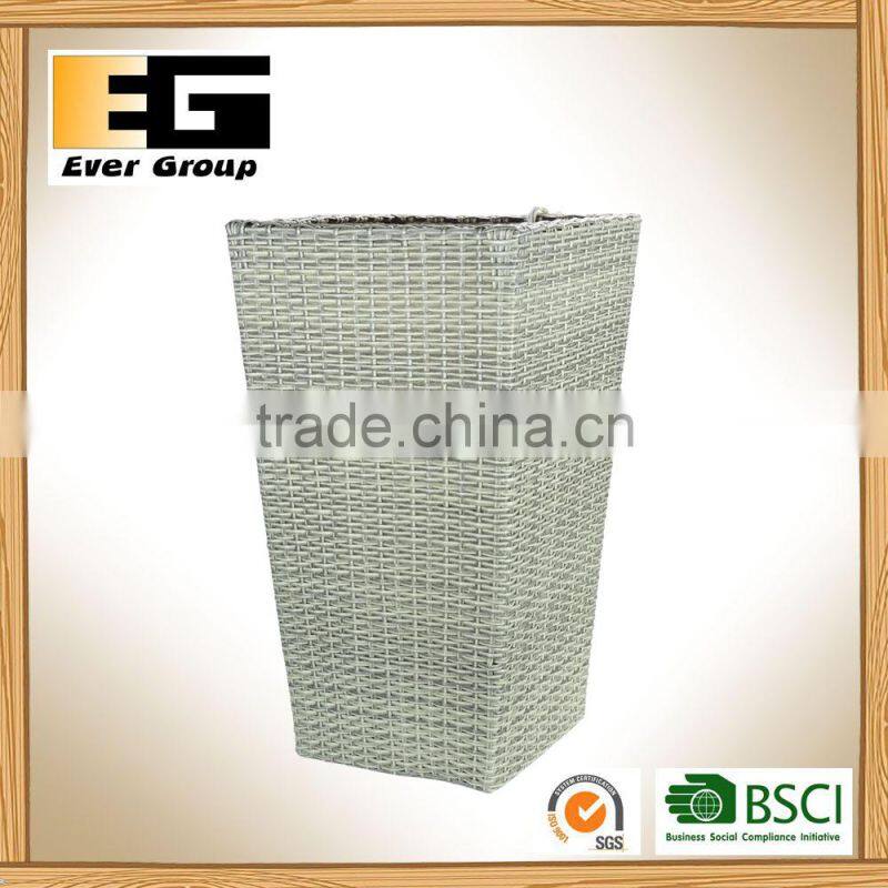 Excellent Quality Plastic Rattan PE Storage Basket and Decoration Parden Planter