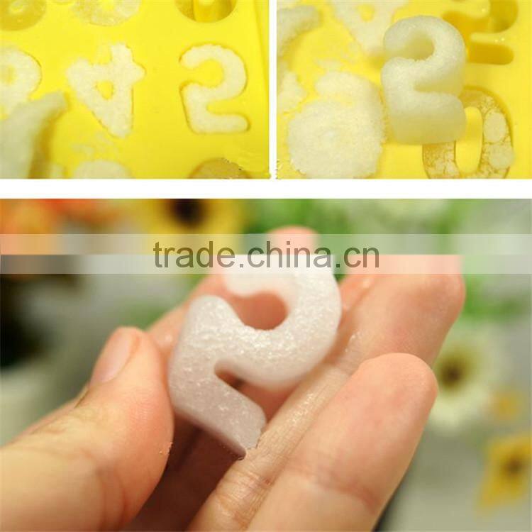 cute 0-9 Arabic numeral shaped bpa free silicone ice tray
