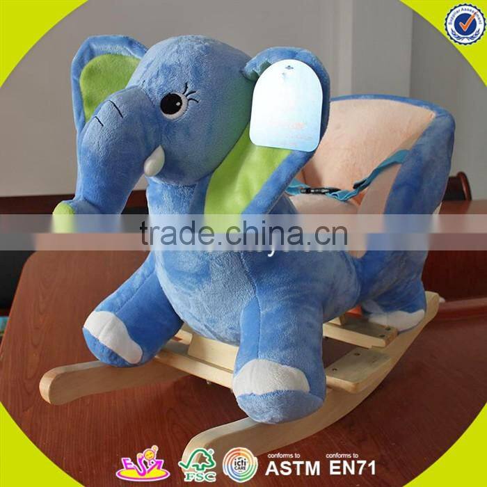 2017 New design sheep animal baby wooden rocking horse kit wholesale cheap kids wooden rocking horse kit with music W16D098