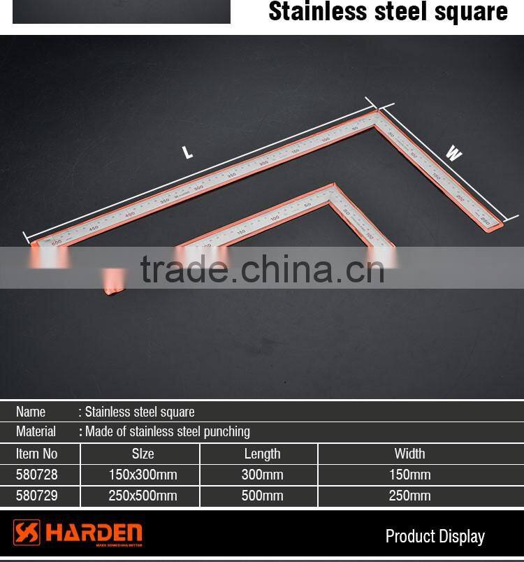 Professional 250X500mm Stainless Steel Square