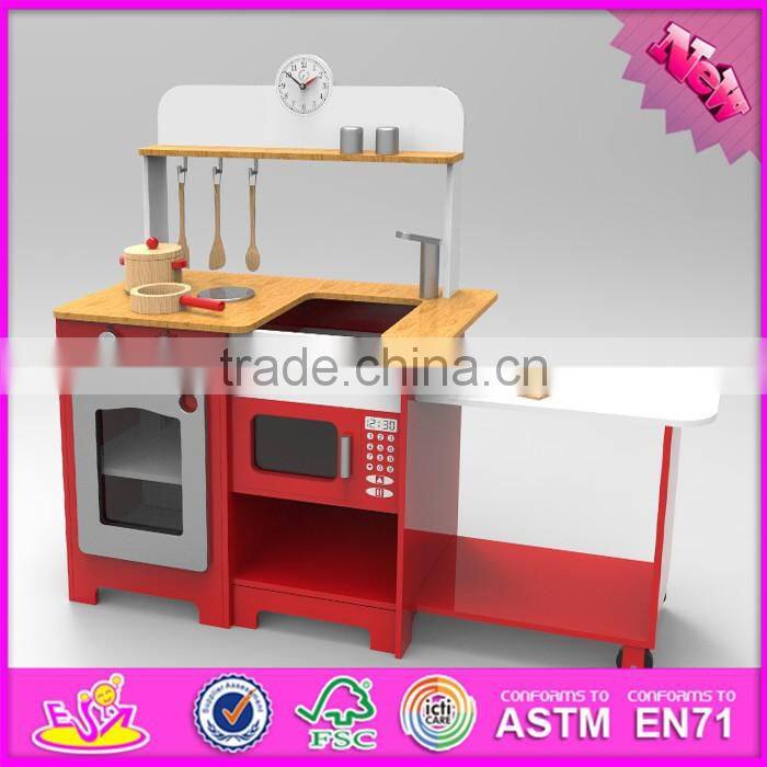 2016 new design children home play wooden kitchens for toddlers W10C247