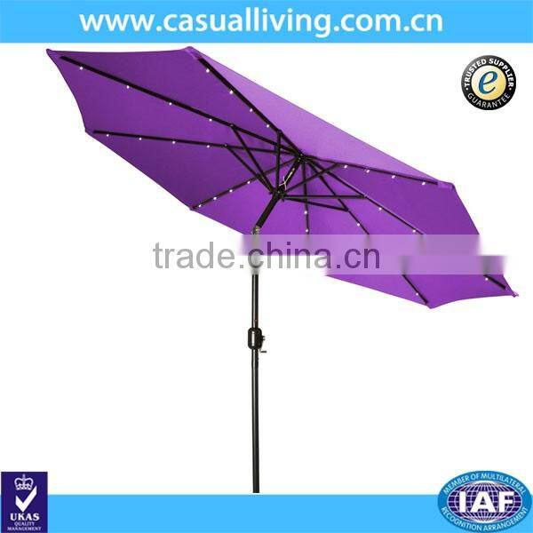 32PCS Led Lights Outdoor Table Umbrella With Crank And Tilt