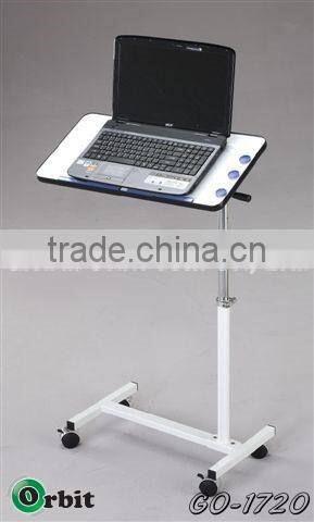 Rolling Laptop Tray Table Stand Bedroom Notebook Desk, notebook table