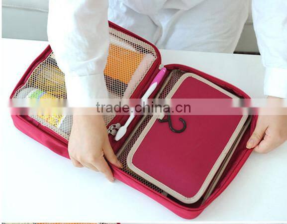 Many function partition travel underwear bag or toiletry organizer