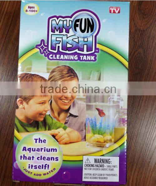 New fshion My Fun Fish Kid Self Cleaning Beta Aquarium Bowl Tank hot My Fun Fish Cleaning Tank