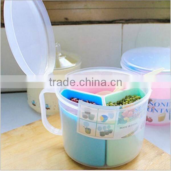 Custom One Big Box + 3 Samll Box Food-Grade Plastic Seasoning Container Storage Box Spice Case Supplier