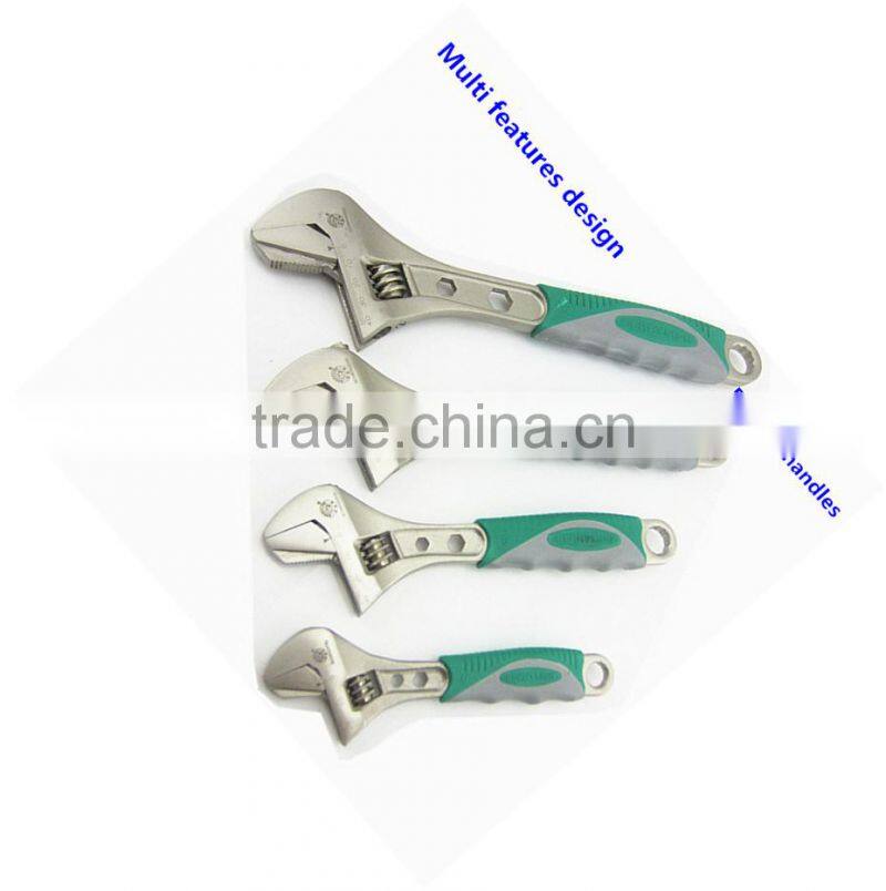 BERRYLION 10'' combine ratchet and adjustable wrench with rubber handle