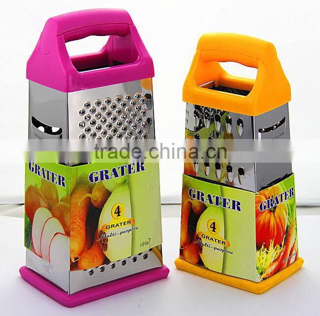 HH0014 8" 4-side vegetable grater W good grip Handle