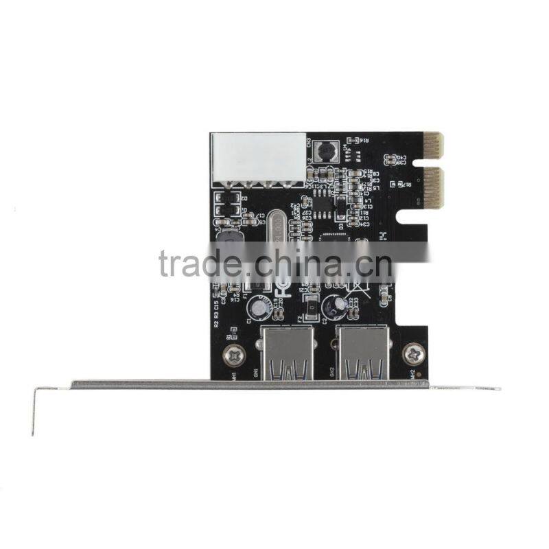 PCI Express to USB 3.0 Converter Mini PCI-E USB 3.0 2Port PC Expansion Adapter Card For Vista Win 7
