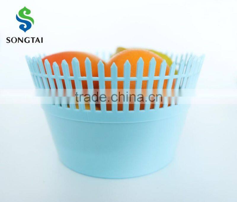 2016 new style pp plastic circular fence fruit basket