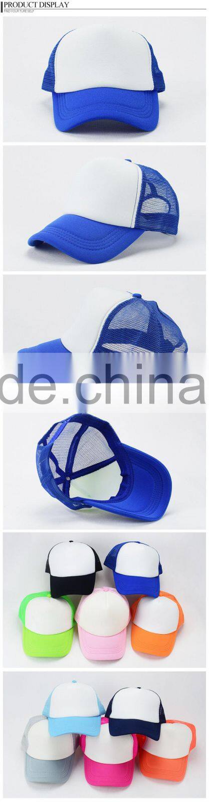 custom embroidery white trucker hat Mens Trucker Print Cap Adjustable Mesh Back Hat
