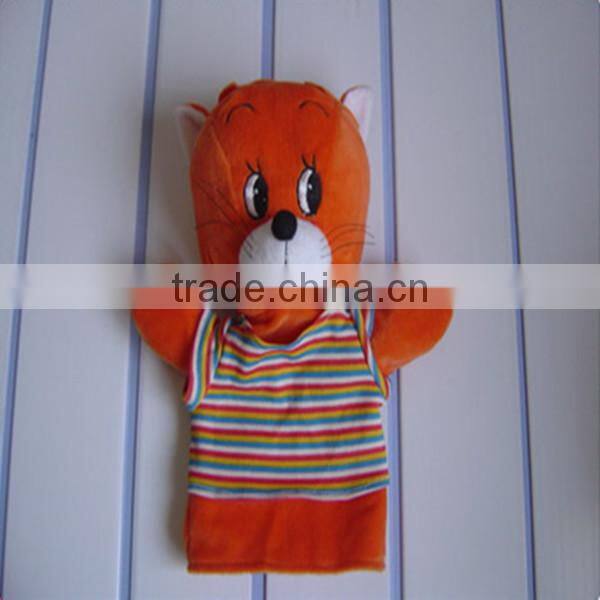 Hot selling baby child cow hand puppet baby plush puppets for children