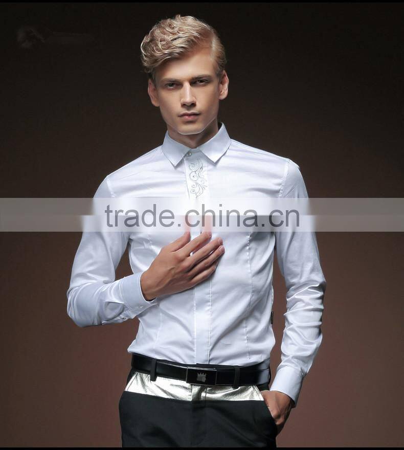 2015 Fashion high quality plain color man shirt